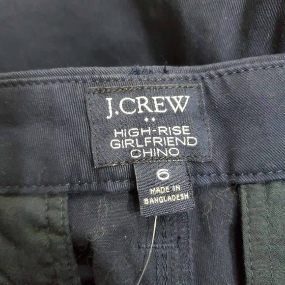 J. Crew Factory High Rise Girlfriend Chino Pants Navy Blue NWT Size 6 - Picture 5 of 10